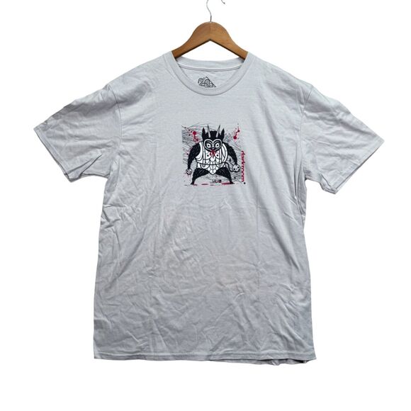Darkroom Skateboard T-Shirt Chupacabra Owl Beast Gray Skate Tee Men's XL - Picture 1 of 4